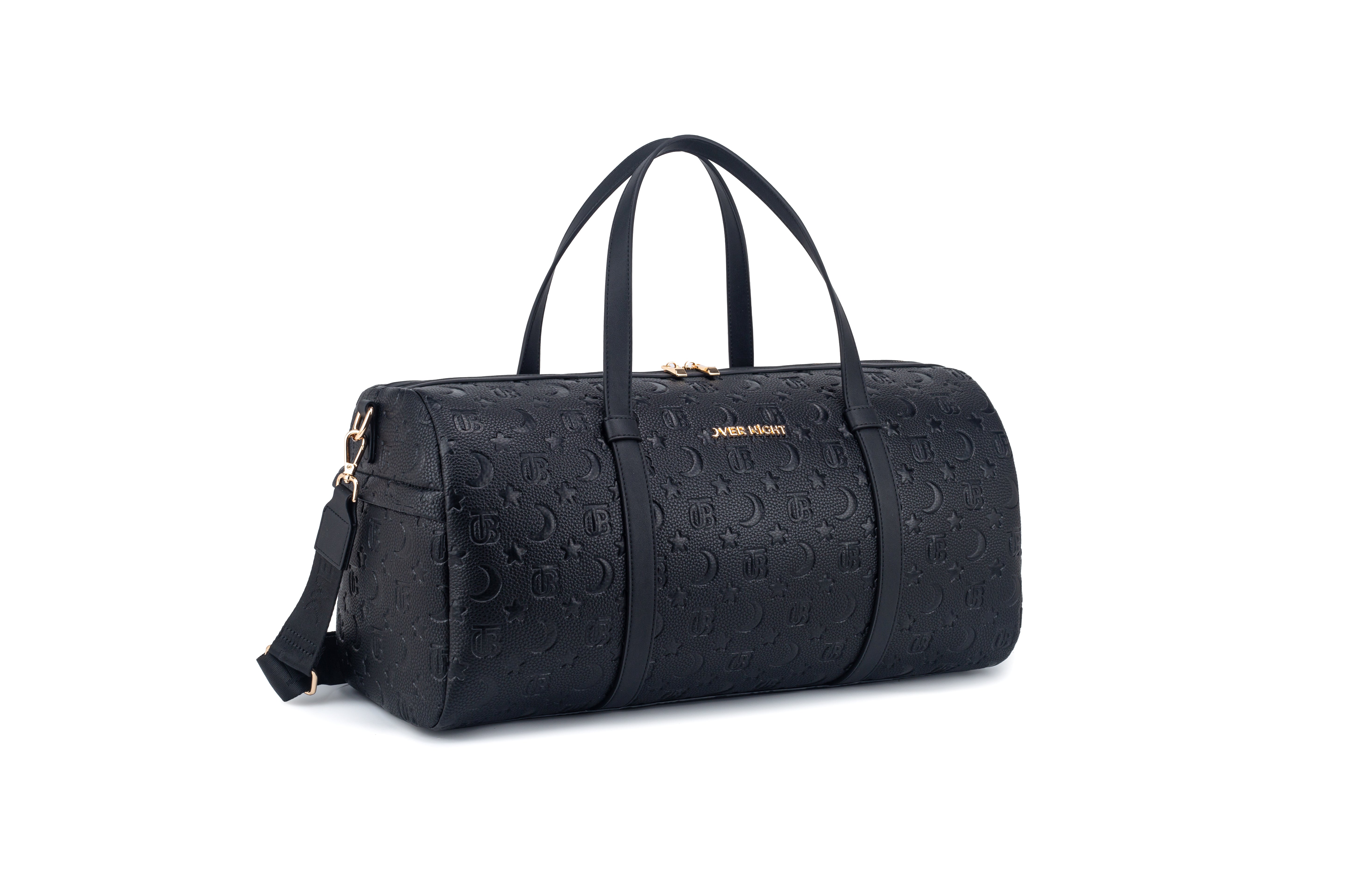 OverNight Travel Bags® embossed black Go Duffle