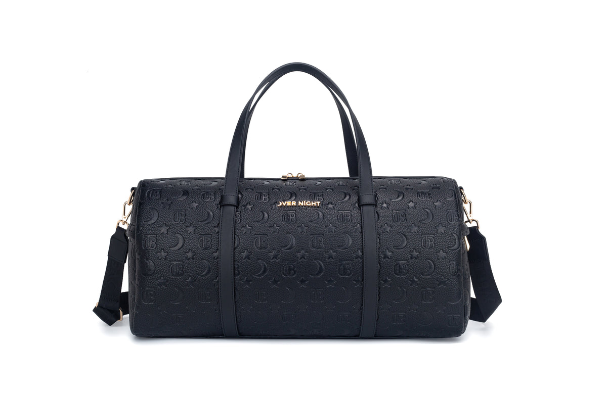 OverNight Travel Bags® embossed black Go Duffle