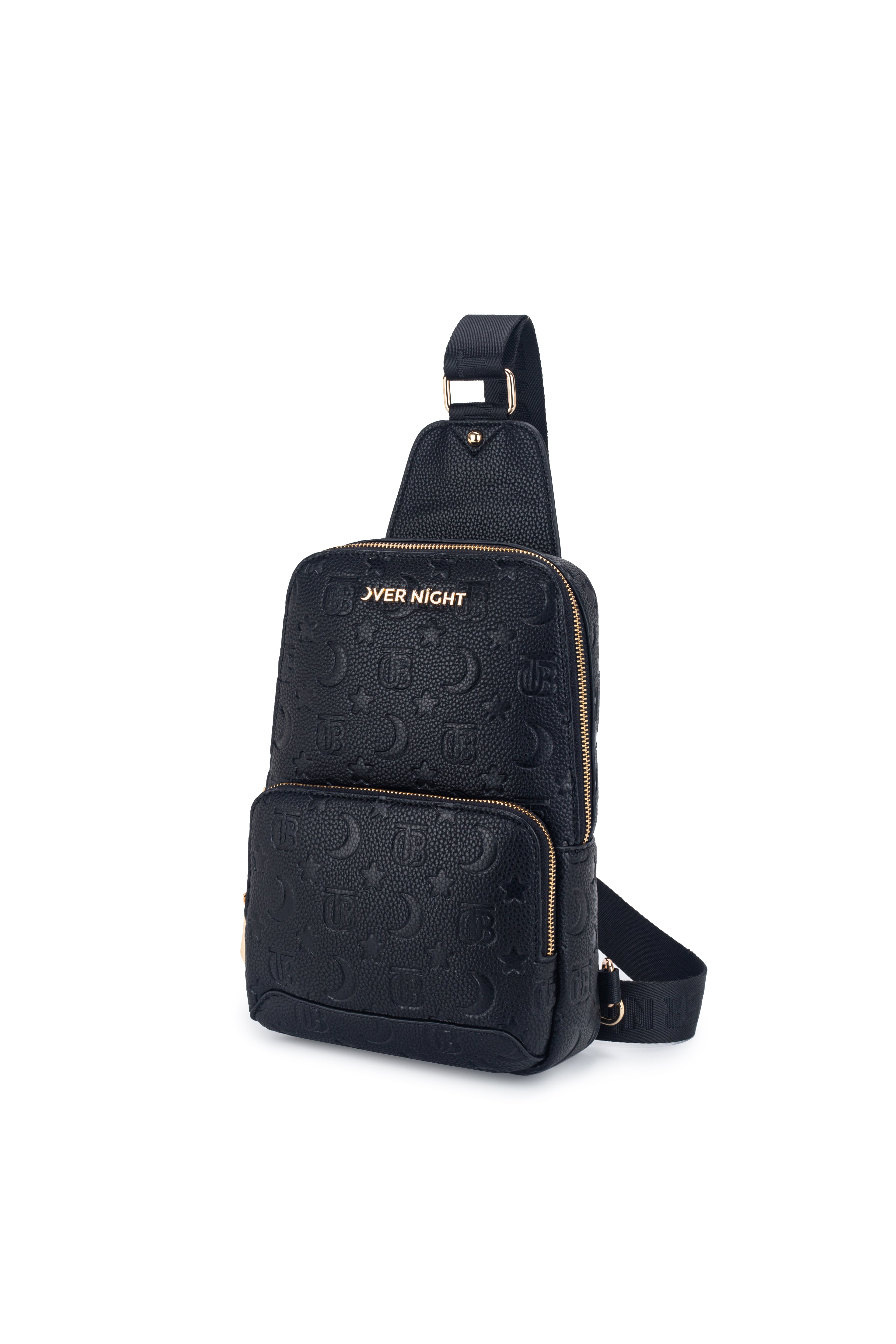 OverNight Travel Bags® black embossed Crossbody