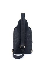 OverNight Travel Bags® black embossed Crossbody