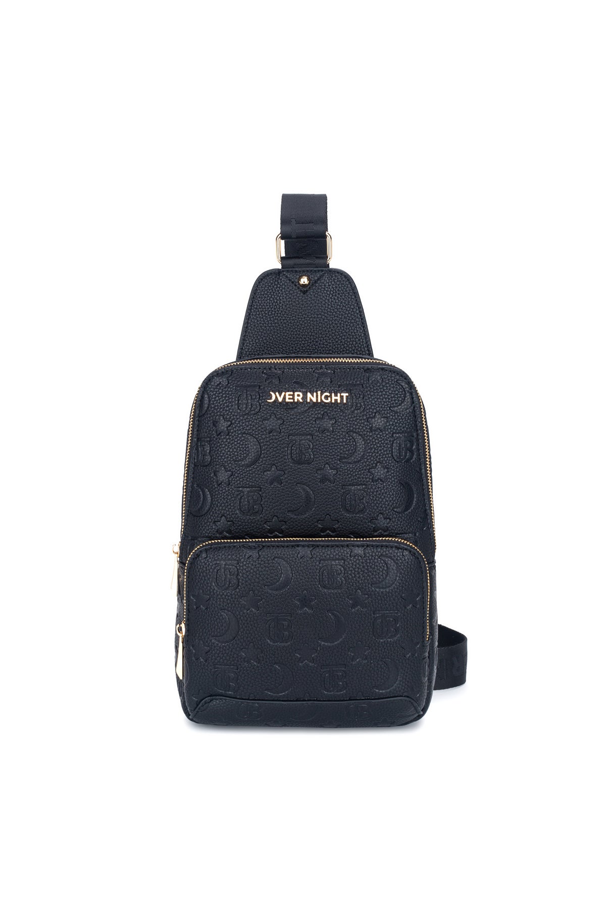 OverNight Travel Bags® black embossed Crossbody