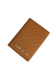 Overnight Travel Bags embossed brown passport wallet