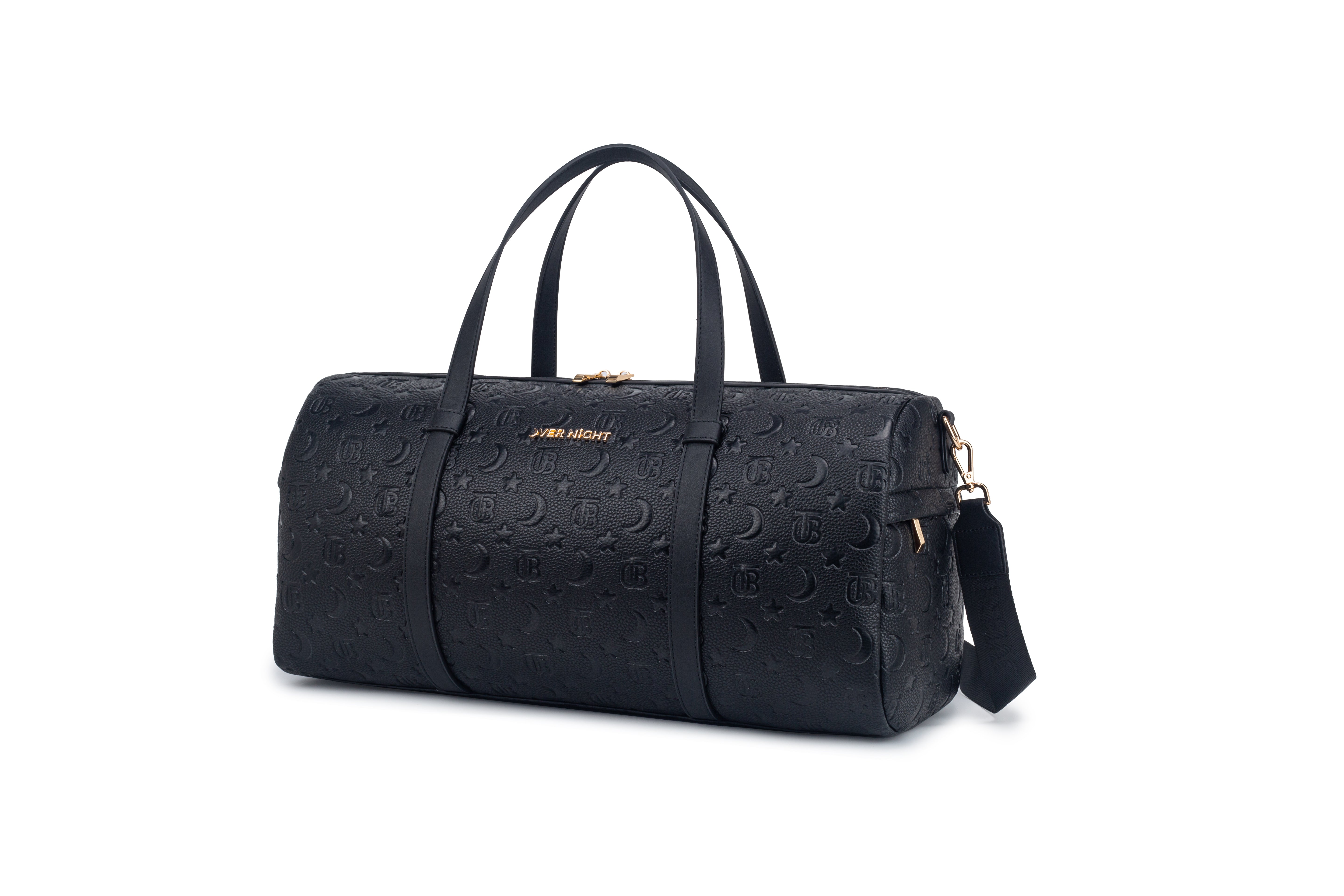 OverNight Travel Bags® embossed black Go Duffle